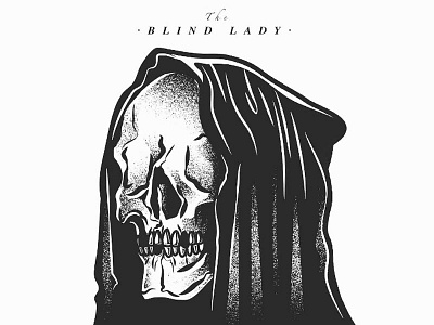 The Blind Lady cartoon character culture design gore illustration pop skull vector