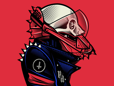 Post Punk cartoon character culture design gore illustration pop skull vector