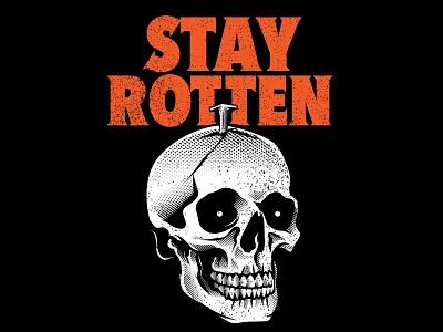 Stay Rotten! cartoon character culture design gore illustration pop skull vector