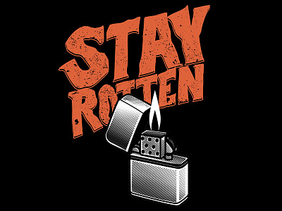 Stay Rotten. design digital draw graphic design illustration illustration digital illustrator skull stay rotten texture type vector art