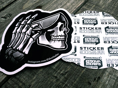 StickerXSticker Fest Illustration. design digital draw graphic design illustration illustration digital illustrator skull stay rotten texture type vector art