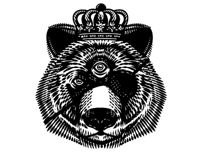 King Bear adobe adobe illustrator cc bear cartoon character design digital graphic design illustration illustration digital illustrator king skull stay rotten vector vector art wacom