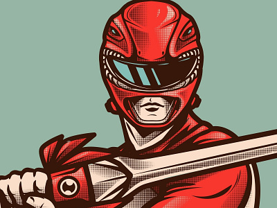 Red Ranger adobe cartoon character culture design digital gore graphic design illustration illustration digital illustrator logo pop skull stay rotten vector vector art