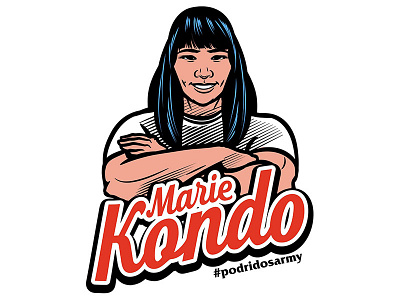 Marie Kondo. branding cartoon character culture design draw graphic design illustration illustration digital illustrator pop skull stay rotten texture type vector vector art