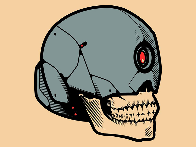 Skullbot by Manuel Cetina on Dribbble