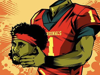 Kyler Murray adobe illustrator ai character design graphic design illustration illustration digital illustrator stay rotten texture vector vector art wacom wacom cintiq wacom tablet