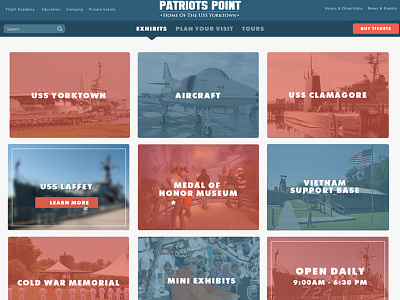 Patriots Point site preview historic landmark responsive site