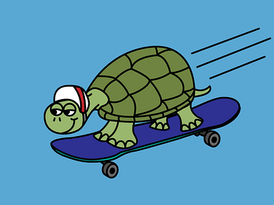 Need For Speed adobe design flat illustration skateboard turtle vector