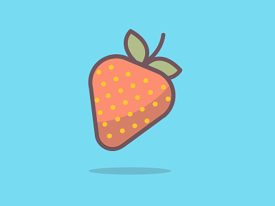 It's a Strawberry adobe flat fruit illustration shadow strawberry vector