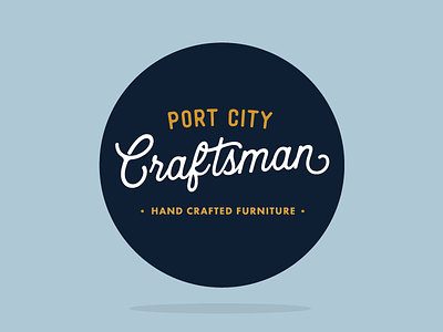 Port City Craftsman Label by Sticker Mule adobe illustrator labels print design