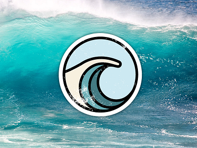 Wave Icon adobe branding charleston design flat icon illustration illustrator logo texture vector