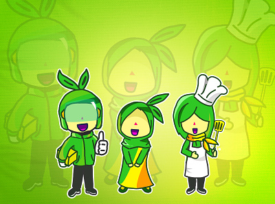 Organic Healthy Mascout/Character Design animation branding healht illustration illustration art