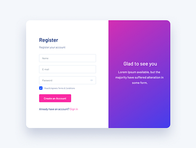 Register Form UI Design figmadesign register form ui ux web