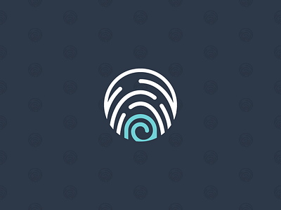 Fingerprint Logo circle fingerprint logo minimal organic