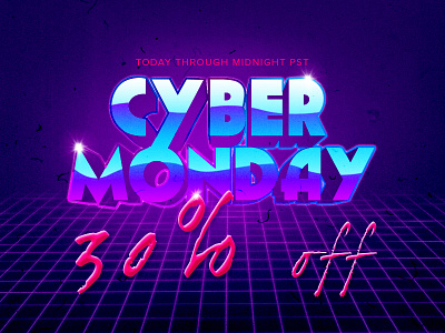 Cyber Monday 80s cyber monday design marketing retro typography