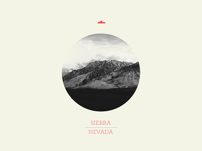Sierra Nevada archer circle mountains nevada simple typography