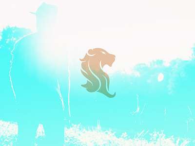 Lions Head blending branding color icon logo texture