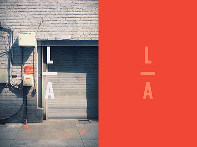 L/A color los angeles photography post card typography