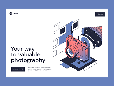 Helios: landing page illustration