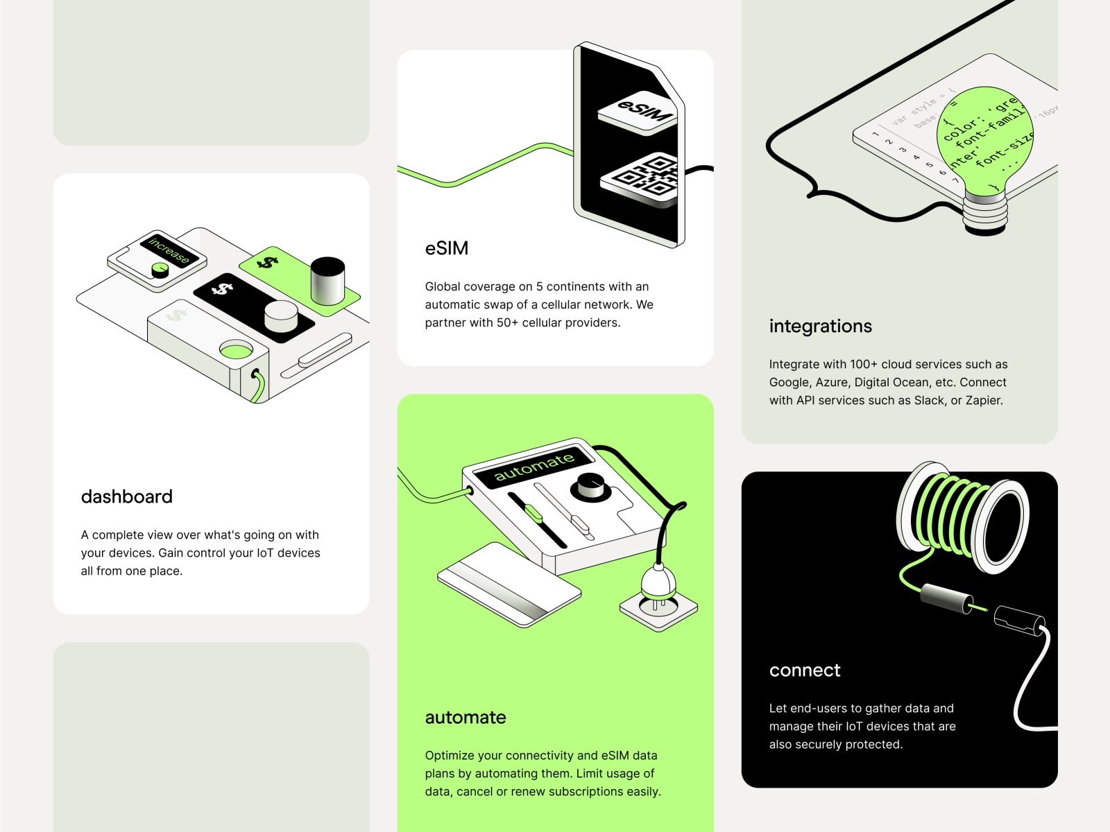 IoT management platform. illustration set esim features illustration illustration set illustrations internet of things iot isometric technology vector web