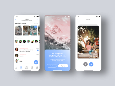 Chat UI app design ui