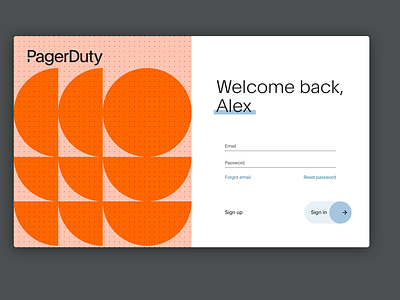 PagerDuty Sign in / Sign up branding design login mobile mobile design pagerduty sign in sign up ui web web design