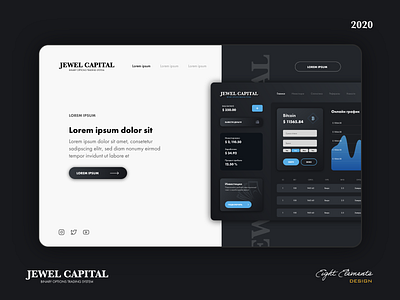 Jewel Capital Landing bitcoin design finance finance app landing design landing page landing page design trade ui design ux design web design web page website