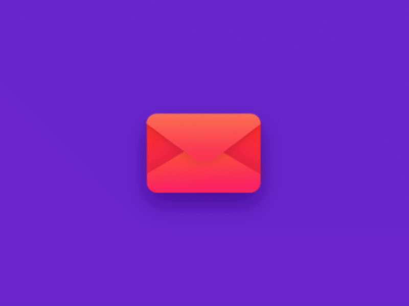 Animation of a small envelope animation design icon