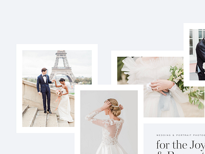 Costola Photography Website Homepage blue branding classic photography web website wedding