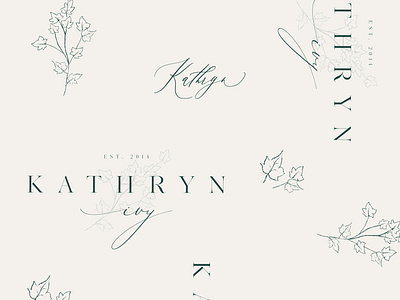 Ivy and calligraphy for Kathryn Ivy Photography