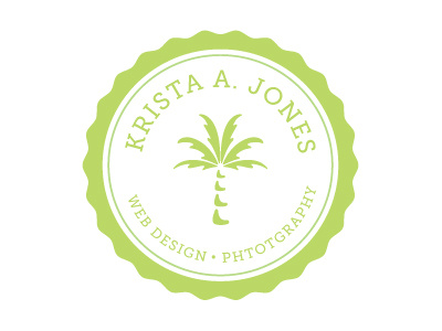 My New Logo cute green logo palm tree