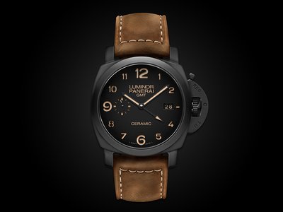 Panerai Luminor 1950 Ceramic 1950 awesome ceramic fashion illustration leather leather texture luminor panerai photoshop playoff realism realistic texture vector watch über