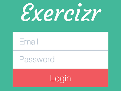 Exercizr Login exercise exercizr health mobile web app