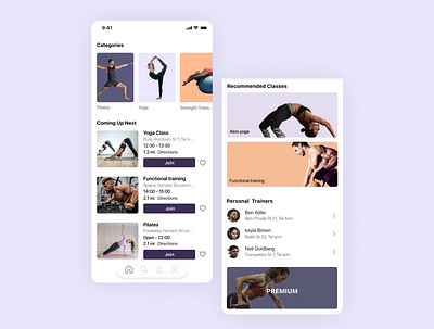 Flexfit - home 2021 bottom bar bottom nav fit fitness app gym home homepage join navigation new pilates premium training ui uiux uiuxdesign ux yoga