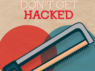Dont get hacked! Protect your computer. poster print vector