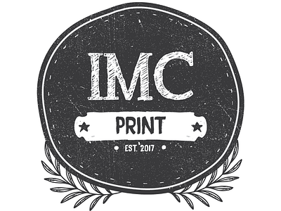 IMC Print Logo branding chalk design handsketched logo logo