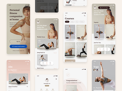 Fitness App app interface ios mobile ui