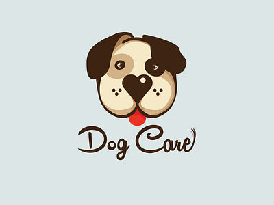 DogCare app branding design flat illustration logo logotype typography vector