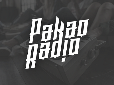 Pakao Radio branding dark design flat font gothic illustration letters logo logotype music radio typography vector