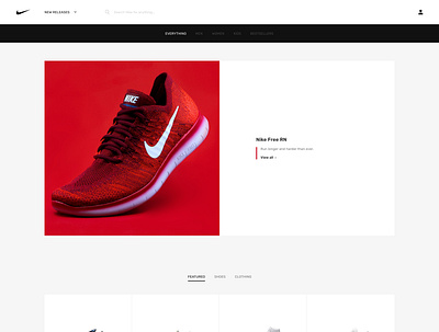 ✨ Design Concept - Nike clean concept design flat minimal nike products ui user experience ux uxdesign website design website designer