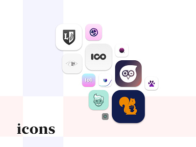 Icons for App branding design flat icon logo mobile ui mutual funds typography ui vector