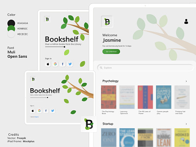 Digital library iPad Concept books branding design icon ipad ipad pro library reading ui utility ux