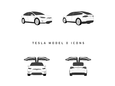Tesla Model X Icons icon icons icons pack iconset illustration model x tesla