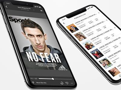 Reading Experience for Issuu black design download ios iphonex magazines prototyping reader ui ux white
