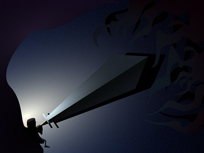 Courage boy character dark darkness design flat gradient illustration sword