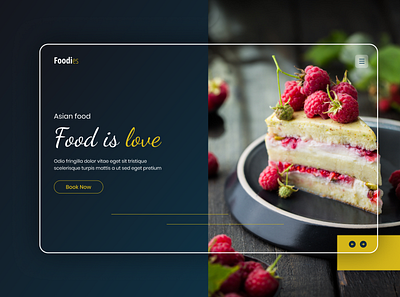 Food is love | Landing page app app design branding design food food and drink food app food illustration foodie mobile app design ui ui deisgn ui design