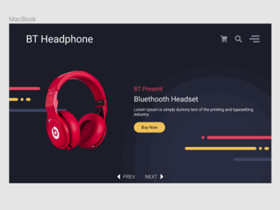 Headphone Landing Page UI Design animation app app design art branding clean design identity illustration lettering logo design mobile mobile app mobile app design ui ui deisgn ui design ux web website