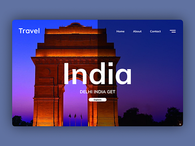 Get Travel | Landing Page UI Design app app design branding design icon illustration mobile app design ui ui deisgn ui design