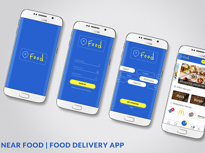 Near Food App UI Design Mockup app app design design mobile app design typography ui ui deisgn ui design ux web