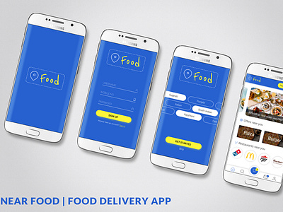 Near Food App UI Design Mockup